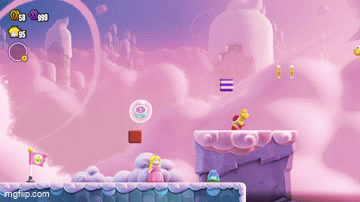 Peach transforming into Bubble Form